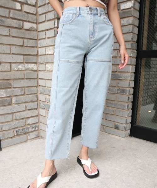 FIG&VIPER（フィグアンドバイパー）の「切替デニムストレートPT（デニムパンツ・レディース・ブルー・SMALL/MEDIUM）」の15枚目の写真