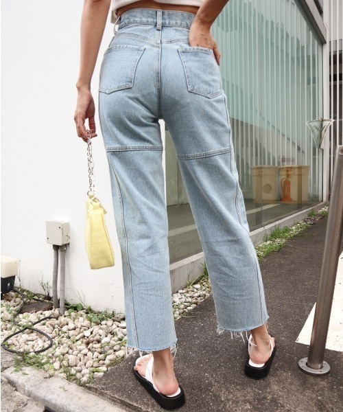 FIG&VIPER（フィグアンドバイパー）の「切替デニムストレートPT（デニムパンツ・レディース・ブルー・SMALL/MEDIUM）」の7枚目の写真