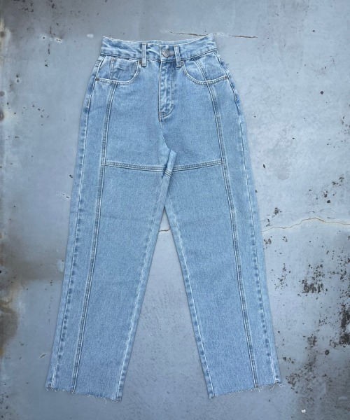 FIG&VIPER（フィグアンドバイパー）の「切替デニムストレートPT（デニムパンツ・レディース・ブルー・SMALL/MEDIUM）」の10枚目の写真