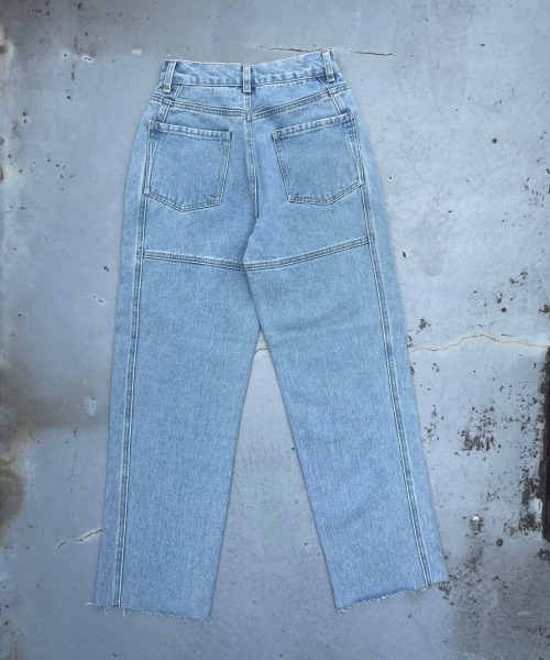 FIG&VIPER（フィグアンドバイパー）の「切替デニムストレートPT（デニムパンツ・レディース・ブルー・SMALL/MEDIUM）」の12枚目の写真