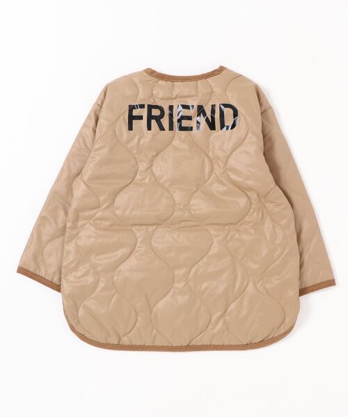 RAGMART（ラグマート）の「ナイロンキルトジャケット（ナイロンジャケット・キッズ・ブラック/ベージュ・110cm/130cm/100cm/120cm）」の3枚目の写真