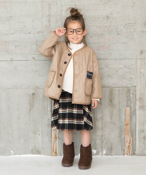 RAGMART（ラグマート）の「ナイロンキルトジャケット（ナイロンジャケット・キッズ・ブラック/ベージュ・110cm/130cm/100cm/120cm）」の10枚目の写真