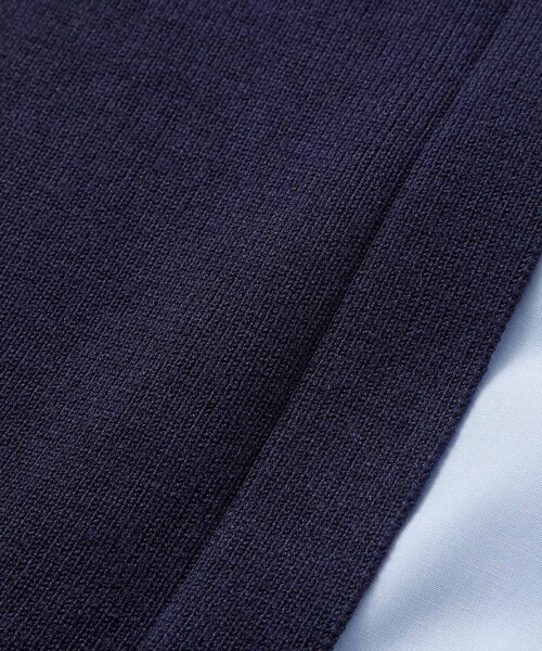 CAST:（キャストコロン）の「タイプライターレイヤードニット（ニット/セーター・レディース・ホワイト/ネイビー・M）」の3枚目の写真