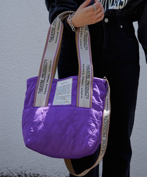 THEATRE PRODUCTS（シアタープロダクツ）の「【THEATRE PRODUCTS×CIAOPANIC TYPY】キルティングトートM（トートバッグ・レディース・ブラック/カーキ/パープル・ONE SIZE）」の4枚目の写真