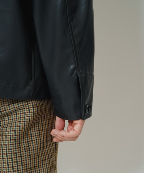 美品　Vintage ECOレザーシャツジャケット CIAOPANIC（チャオパニック）の「シンセティックレザーシャツ