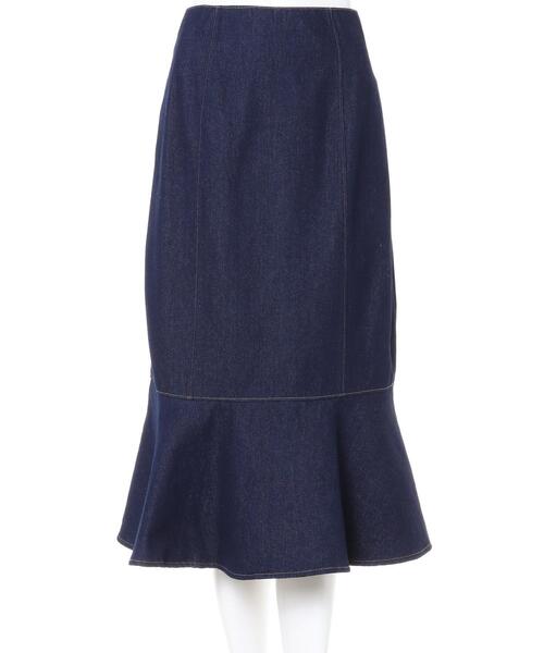 INGNI（イング）の「マーメイド／スカート（スカート・レディース・ブラック/ベージュ/インディゴブルー・FREE）」の4枚目の写真