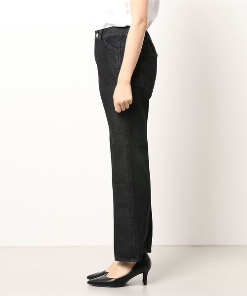 coca(coca)(コカ)の「裾フレアブラックデニムパンツ(デニムパンツ・レディース・ブラック・L/M)」の3枚目の写真