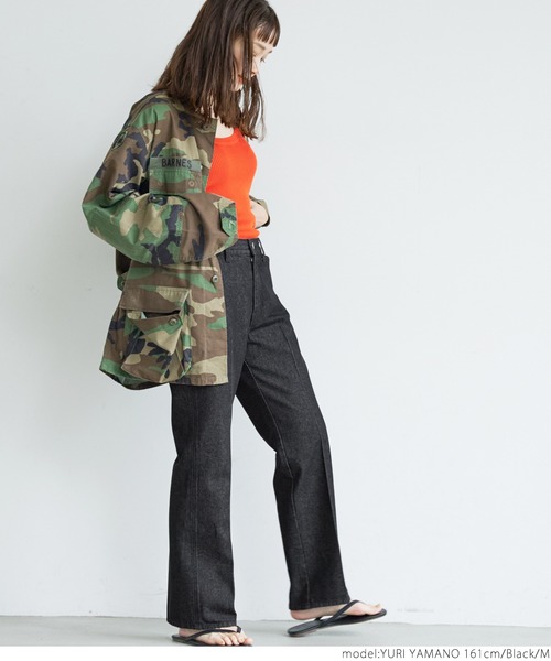 coca(coca)(コカ)の「裾フレアブラックデニムパンツ(デニムパンツ・レディース・ブラック・L/M)」の11枚目の写真