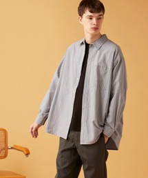 EMMA CLOTHES | オーバーサイズ マルチパターン/ファブリック レギュラーカラーL/Sシャツ EMMA CLOTHES(シャツ/ブラウス)