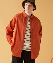 EMMA CLOTHES | オーバーサイズ マルチパターン/ファブリック レギュラーカラーL/Sシャツ EMMA CLOTHES 2021AW(シャツ/ブラウス)