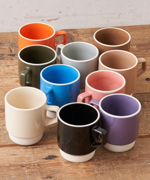 CIAOPANIC TYPY（チャオパニックティピー）の「【Side Coffee Brewers】美濃焼 2トーンマグ（グラス/マグカップ/タンブラー・レディース・ブラウン/オリーブ/グレー/ピンク/ブラック/オレンジ/オフホワイト/パープル/ベージュ/ブルー・ONE SIZE）」の21枚目の写真