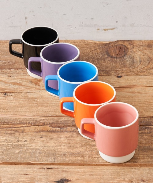 CIAOPANIC TYPY（チャオパニックティピー）の「【Side Coffee Brewers】美濃焼 2トーンマグ（グラス/マグカップ/タンブラー・レディース・ブラウン/オリーブ/グレー/ピンク/ブラック/オレンジ/オフホワイト/パープル/ベージュ/ブルー・ONE SIZE）」の16枚目の写真