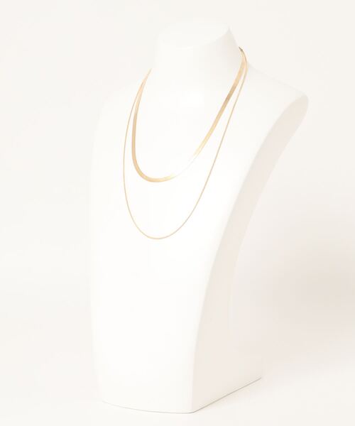 KONVINI(コンビニ)の「【Zarabanda 】2連スネークチェーンネックレス / eln1016 eln1017(ネックレス・レディース・シルバー/ゴールド・FREE)」の5枚目の写真