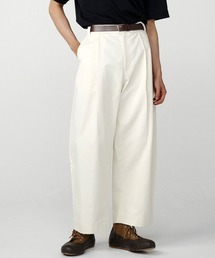 STUDIO NICHOLSON | 【STUDIO NICHOLSON】 PEACHED COTTON VOLUME PLEAT PANTS(チノパンツ)