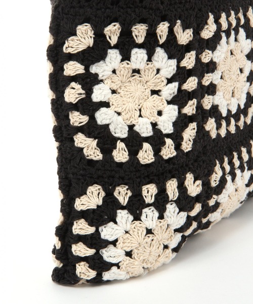 niko and...(ニコアンド)の「オリジナルモチーフ編みトートバッグ【WEB限定カラー有り】(トートバッグ・レディース・ブラック/グリーン/オレンジ/ベージュ/パープル/ブルー・0)」の11枚目の写真