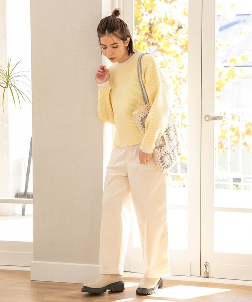 niko and...(ニコアンド)の「オリジナルモチーフ編みトートバッグ【WEB限定カラー有り】(トートバッグ・レディース・ブラック/グリーン/オレンジ/ベージュ/パープル/ブルー・0)」の22枚目の写真