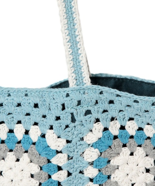 セール】オリジナルモチーフ編みトートバッグ【WEB限定カラー有り