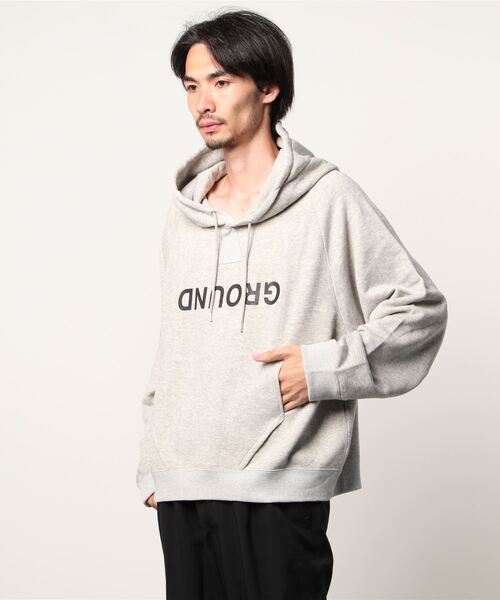 ANREALAGE（アンリアレイジ）の「ANREALAGE(アンリアレイジ)GROUND PRINT HOODIE（パーカー・メンズ・ネイビー/グレー・46/48）」の2枚目の写真