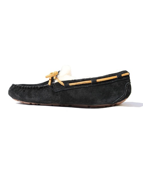 UGG(アグ)の「UGG/アグ W DAKOTA ボアモカシン フラットモカシンレースボアスリッポン ワンポイント ブランドロゴ(モカシン/デッキシューズ・レディース・ブラック/グレー/ダークブラウン/ベージュ・US6/US7/US5)」の10枚目の写真