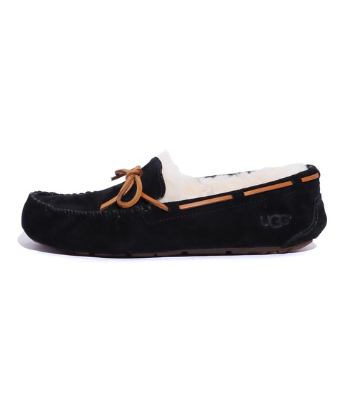 UGG(アグ)の「UGG/アグ W DAKOTA ボアモカシン フラットモカシンレースボアスリッポン ワンポイント ブランドロゴ(モカシン/デッキシューズ・レディース・ブラック/グレー/ダークブラウン/ベージュ・US6/US7/US5)」の15枚目の写真