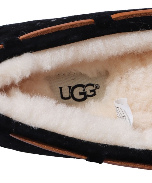 UGG(アグ)の「UGG/アグ W DAKOTA ボアモカシン フラットモカシンレースボアスリッポン ワンポイント ブランドロゴ(モカシン/デッキシューズ・レディース・ブラック/グレー/ダークブラウン/ベージュ・US6/US7/US5)」の21枚目の写真