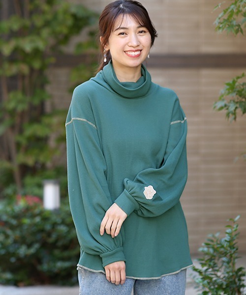 チチカカ（チチカカ）の「サーマルハイネックプルオーバー（Tシャツ/カットソー・レディース・カーキ/ベージュ/ブラック・FREE）」の3枚目の写真