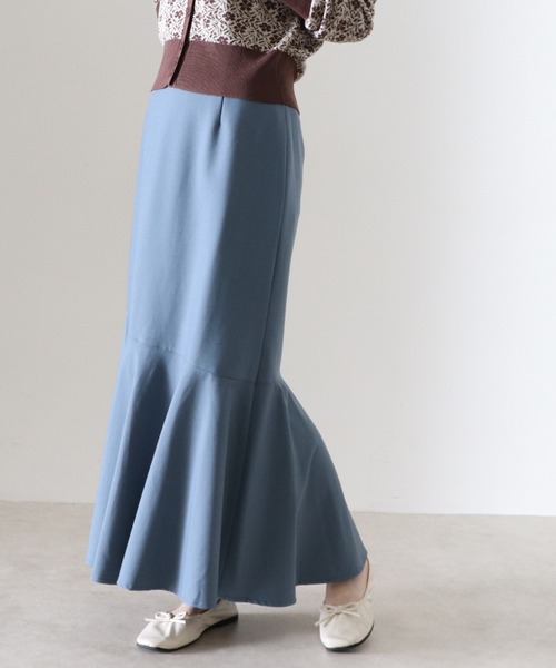 Cheek（チーク）の「Ｔ／Ｒヘムラインスカート（スカート・レディース・ブラウン/ブルー/グレイッシュベージュ/カーキ・SMALL/MEDIUM）」の17枚目の写真