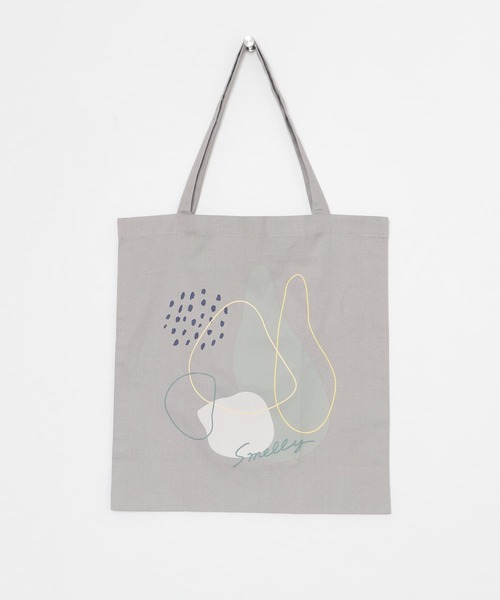 SMELLY（スメリー）の「プリントビッグエコバッグ∴（エコバッグ/サブバッグ・レディース・ホワイト/ライトグレー/ライトブルー/カーキ/アイボリー・-）」の10枚目の写真