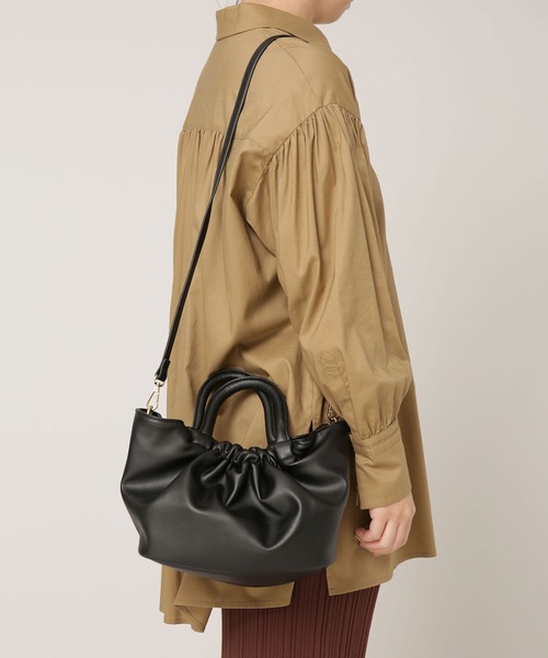 セール Web限定 ギャザーバッグ ミディアムサイズ ショルダーバッグ Nano Universe ナノユニバース のファッション通販 Zozotown