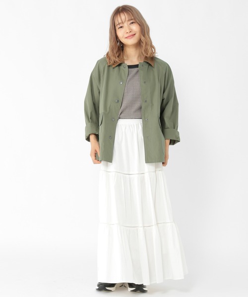 studio CLIP（スタディオクリップ）の「【低身長向けアイテム/WEB限定】ハンティングジャケット（その他アウター・レディース・スモーク/カーキ・FREE）」の3枚目の写真