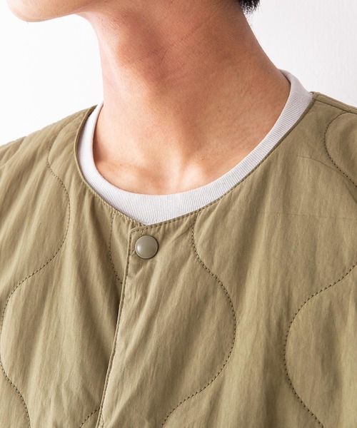 BEN DAVIS(ベンデイビス)の「【BEN DAVIS/ベンデイビス】ノーカラーミリタリー中綿キルトジャケット(ミリタリージャケット・メンズ・ブラック/カーキ・SMALL/MEDIUM/LARGE/X-LARGE)」の15枚目の写真