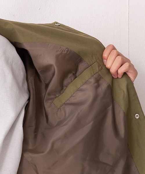 BEN DAVIS(ベンデイビス)の「【BEN DAVIS/ベンデイビス】ノーカラーミリタリー中綿キルトジャケット(ミリタリージャケット・メンズ・ブラック/カーキ・SMALL/MEDIUM/LARGE/X-LARGE)」の16枚目の写真