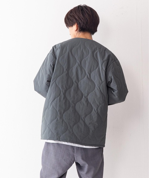 BEN DAVIS(ベンデイビス)の「【BEN DAVIS/ベンデイビス】ノーカラーミリタリー中綿キルトジャケット(ミリタリージャケット・メンズ・ブラック/カーキ・SMALL/MEDIUM/LARGE/X-LARGE)」の7枚目の写真