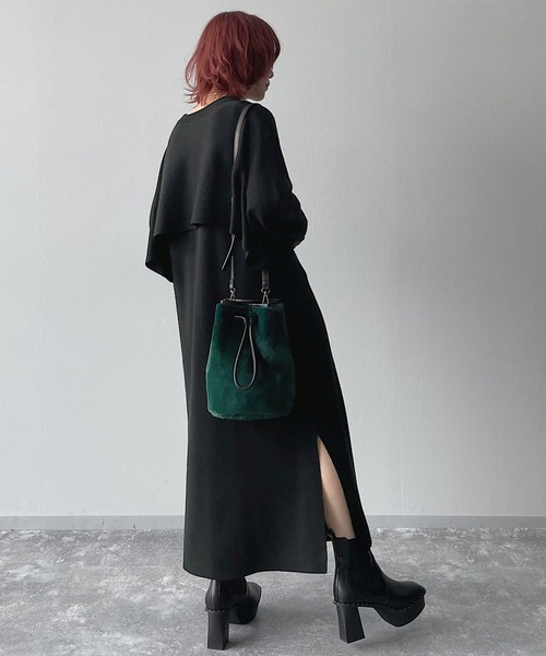 PAGEBOY(ページボーイ)の「ウインドヨークニットワンピース(ワンピース・レディース・ブラック/オフホワイト/グリーン系その他/アクア・FREE)」の18枚目の写真