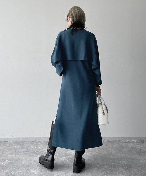 PAGEBOY(ページボーイ)の「ウインドヨークニットワンピース(ワンピース・レディース・ブラック/オフホワイト/グリーン系その他/アクア・FREE)」の10枚目の写真