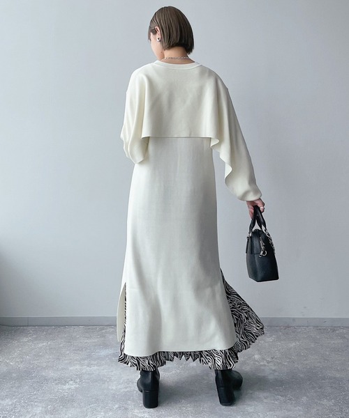 PAGEBOY(ページボーイ)の「ウインドヨークニットワンピース(ワンピース・レディース・ブラック/オフホワイト/グリーン系その他/アクア・FREE)」の7枚目の写真