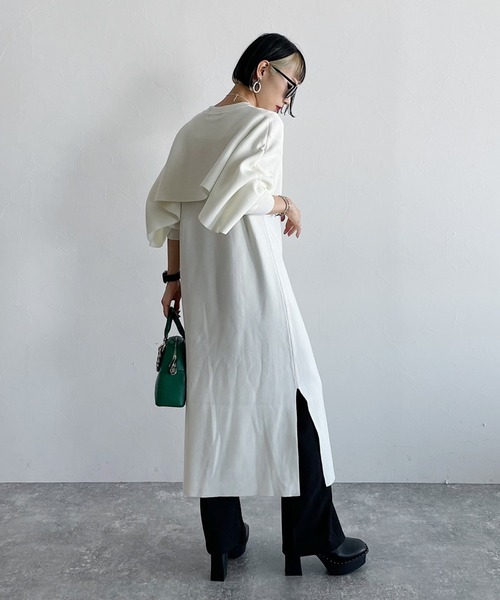 PAGEBOY(ページボーイ)の「ウインドヨークニットワンピース(ワンピース・レディース・ブラック/オフホワイト/グリーン系その他/アクア・FREE)」の6枚目の写真