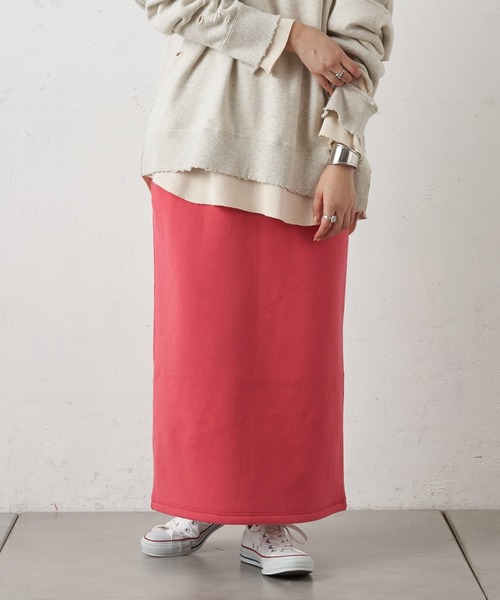 CIAOPANIC TYPY(チャオパニックティピー)の「スウェードライク裏毛スカート(スカート・レディース・ライトグレー/レッド/アイボリー・ONE SIZE)」の1枚目の写真