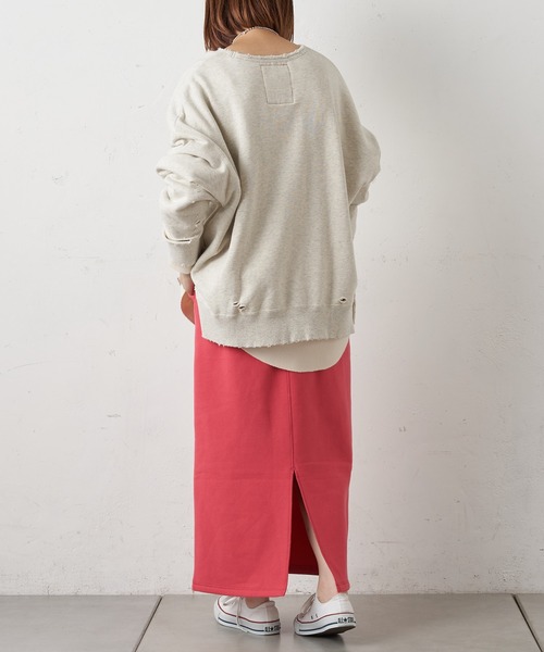 CIAOPANIC TYPY(チャオパニックティピー)の「スウェードライク裏毛スカート(スカート・レディース・ライトグレー/レッド/アイボリー・ONE SIZE)」の22枚目の写真