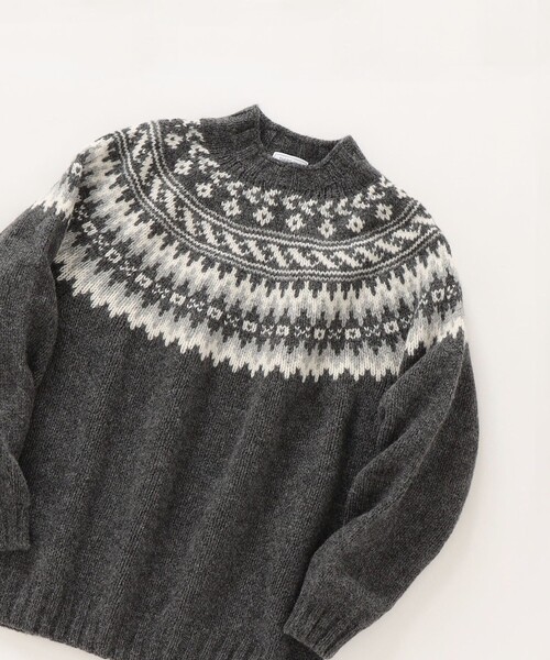 ハーレーオブスコットランド　ノルディックニットセーター４０サイズHarley 中古・古着通販】HARLEY OF SCOTLAND (ハーレーオブ