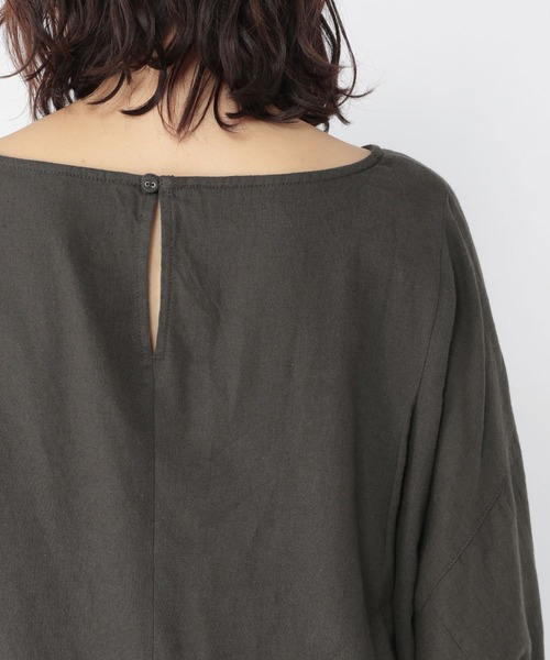 studio CLIP（スタディオクリップ）の「綿麻起毛ゆったりワイドチュニックワンピース（ワンピース・レディース・レッド/スモーク/アイボリー・FREE）」の13枚目の写真