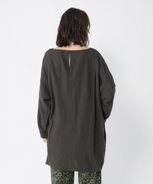 studio CLIP（スタディオクリップ）の「綿麻起毛ゆったりワイドチュニックワンピース（ワンピース・レディース・レッド/スモーク/アイボリー・FREE）」の10枚目の写真