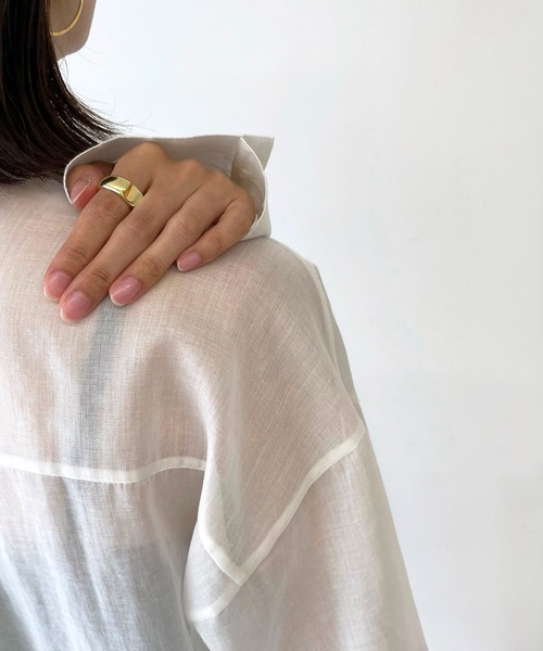 CANAL JEAN（キャナルジーン）の「Pt(ピーティー) ボリュームシェイプリング（リング・レディース・シルバー/ゴールド・13）」の3枚目の写真