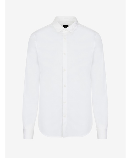 ARMANI EXCHANGE(アルマーニエクスチェンジ)の「【A|X アルマーニ エクスチェンジ】ロゴカラー 長袖シャツ/SLIM(シャツ/ブラウス・メンズ・ブラック/ホワイト・MEDIUM/X-SMALL/SMALL/LARGE/X-LARGE)」の9枚目の写真