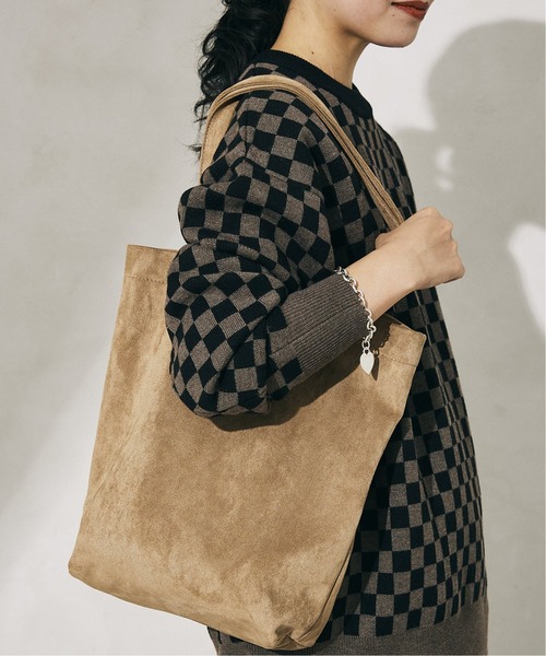 JOURNAL STANDARD relume（ジャーナルスタンダード　レリューム）の「【WEB限定】【追加】テック スウェード トートバッグ（トートバッグ・メンズ・ブラック/グレー/グレー系その他/ベージュ/カーキ/ピンク・FREE）」の5枚目の写真