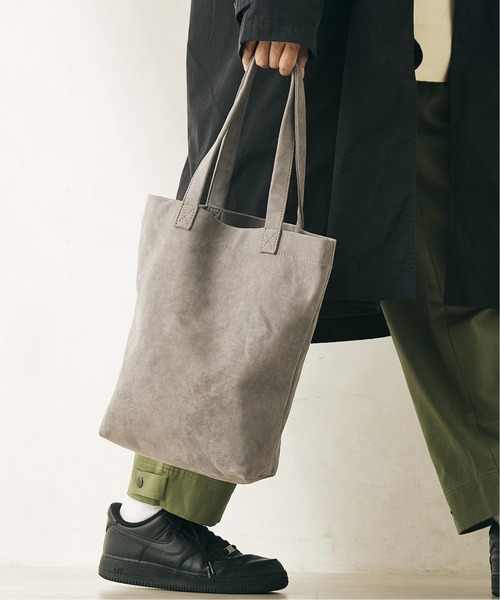 JOURNAL STANDARD relume（ジャーナルスタンダード　レリューム）の「【WEB限定】【追加】テック スウェード トートバッグ（トートバッグ・メンズ・ブラック/グレー/グレー系その他/ベージュ/カーキ/ピンク・FREE）」の14枚目の写真