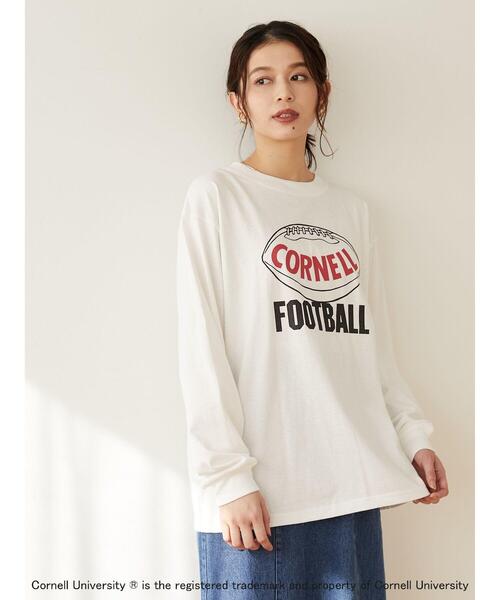 Green　Parks（グリーンパークス）の「カレッジプリントロンT＊（Tシャツ/カットソー・レディース・ブラック/レッド/オフホワイト・FREE）」の5枚目の写真