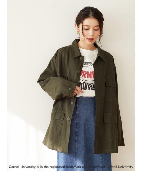 Green　Parks（グリーンパークス）の「カレッジプリントロンT＊（Tシャツ/カットソー・レディース・ブラック/レッド/オフホワイト・FREE）」の7枚目の写真