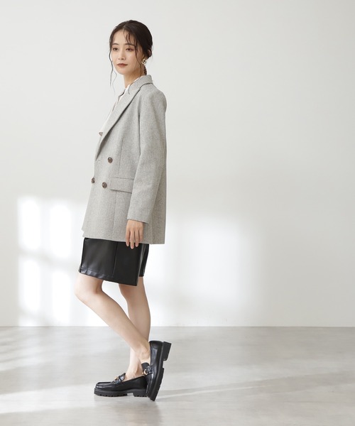 N.（N. Natural Beauty Basic）（エヌエヌナチュラルビューティーベーシック）の「ヘリンボーンダブルジャケット（テーラードジャケット・レディース・ベージュ系その他/グレー系その他・SMALL/MEDIUM）」の10枚目の写真