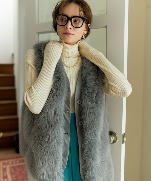 Birthday room(バースデイルーム)の「ビッグフレームボストンメガネ(メガネ・レディース・ブラック/ベージュ・FREE)」の13枚目の写真